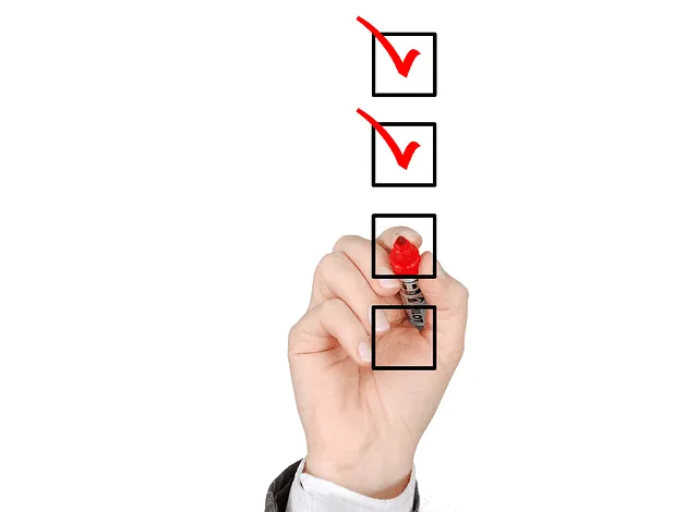 checklist terminée