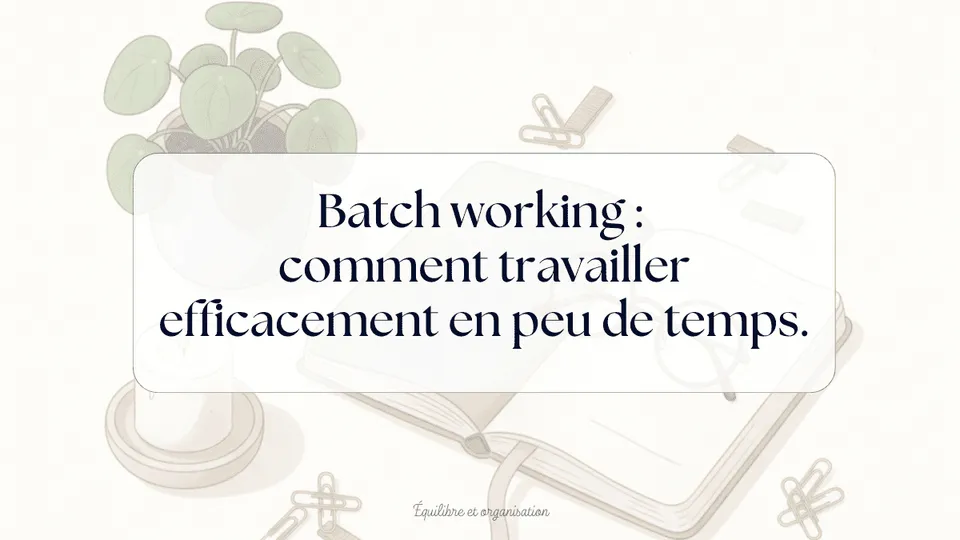 methode batch working