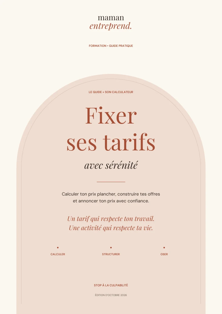Couverture du guide Fixer ses tarifs avec sérénité
