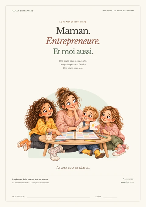 Couverture : Planner Maman Entreprend