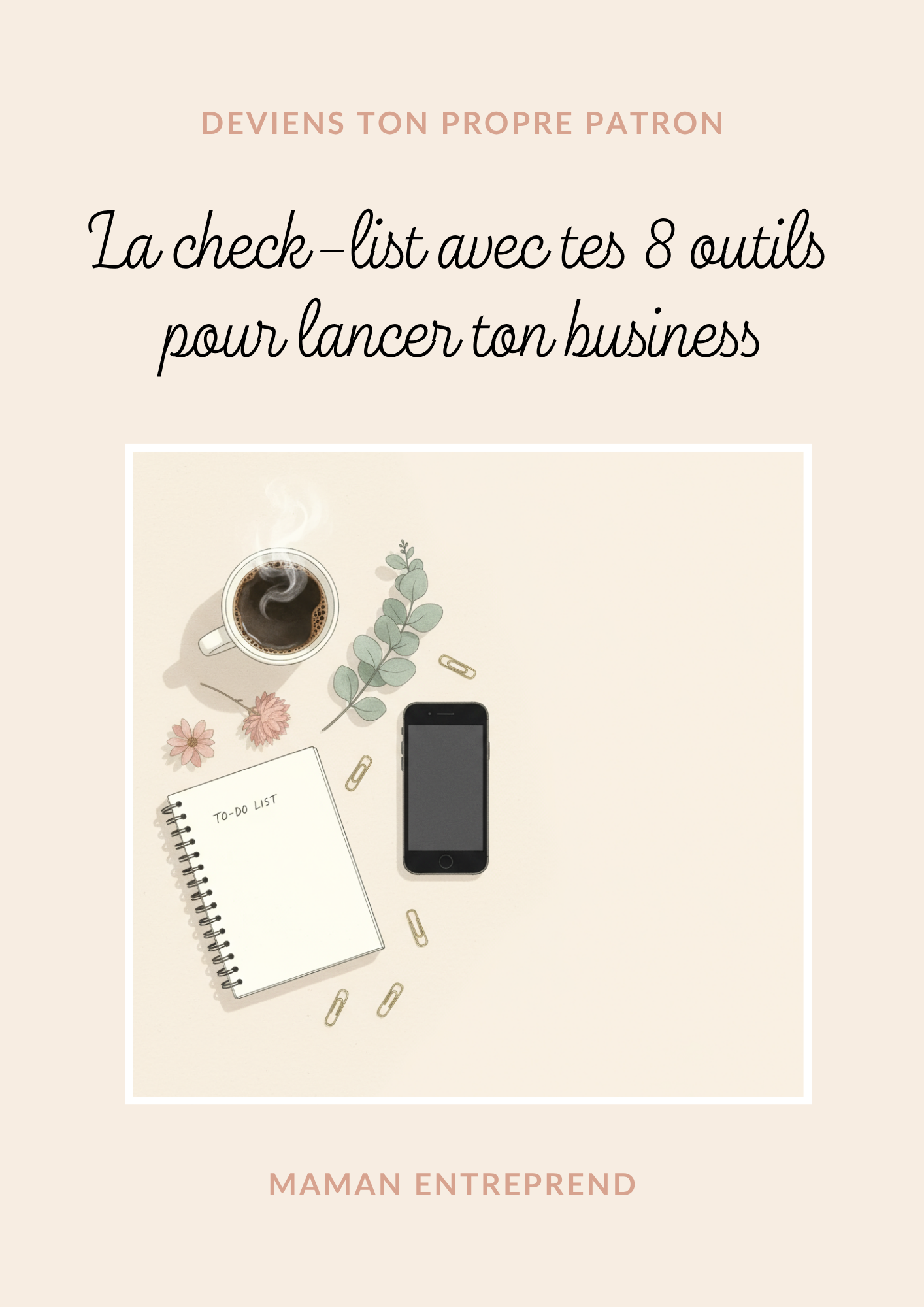 Couverture de la check-list — 8 outils pour lancer ton business