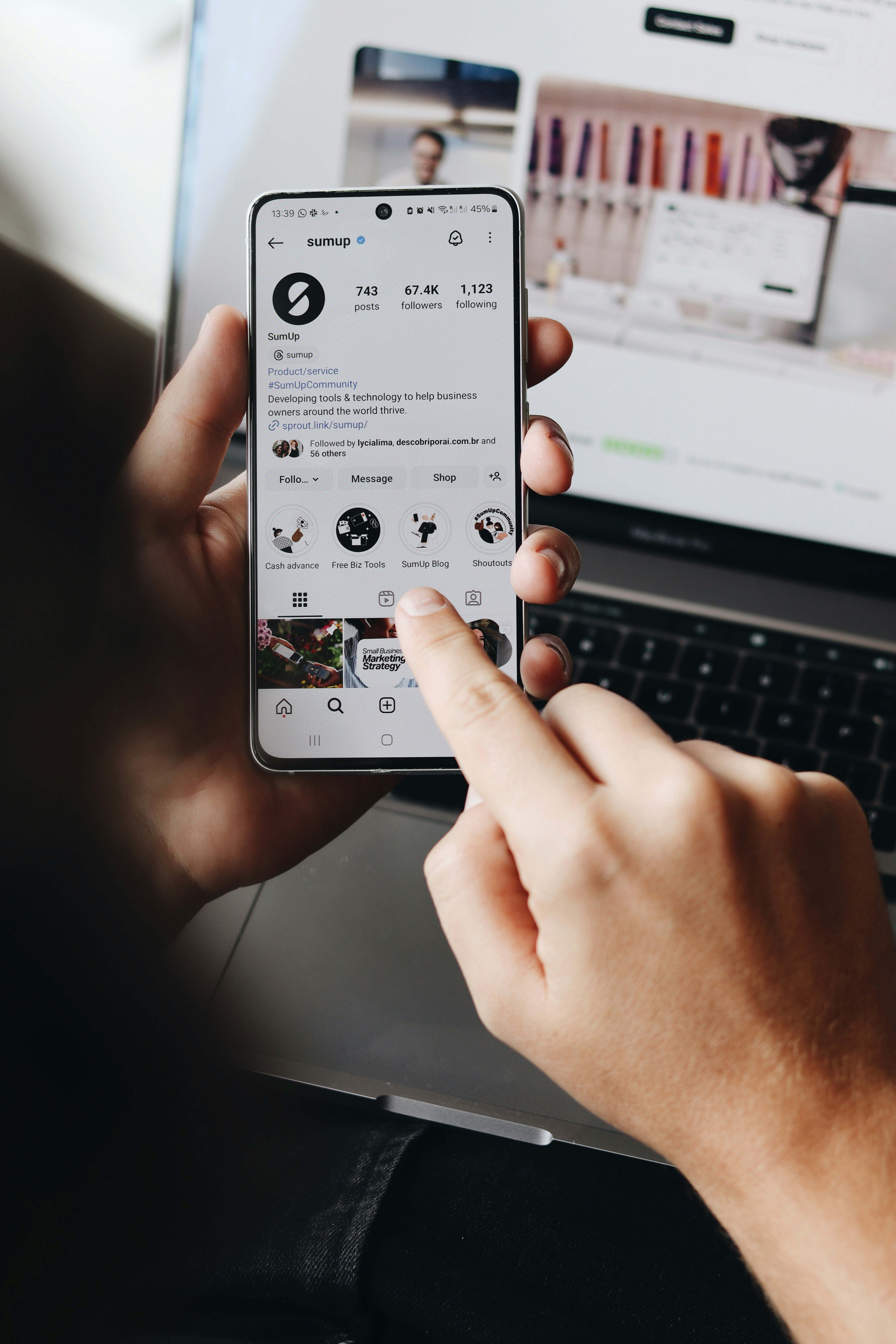 Exemple d'un profil Instagram bien optimisé pour une coach business