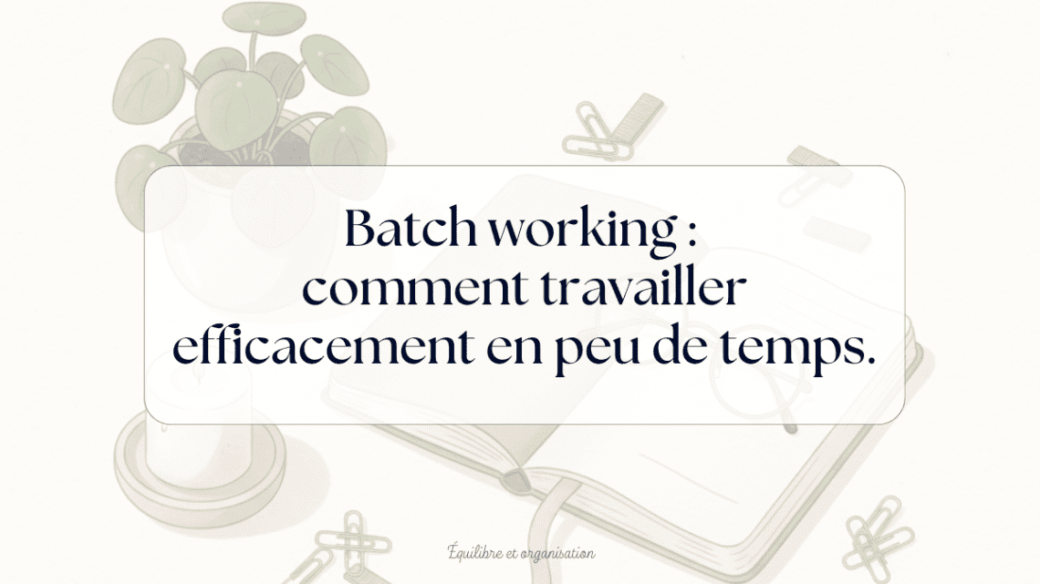 methode batch working